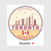 Skyline-Emblem in Toronto City Aufkleber (Blatt)