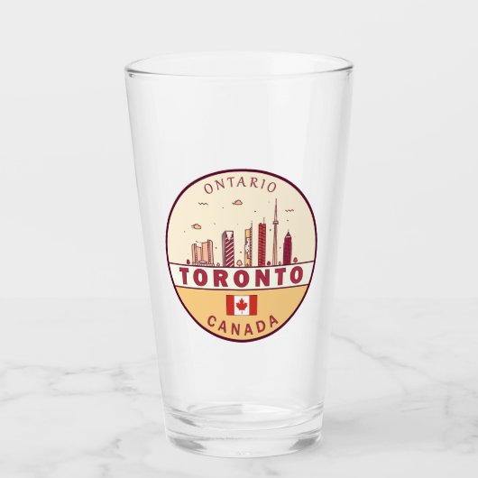 Skyline-Emblem in Toronto City Glas (Vorderseite)