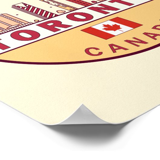 Skyline-Emblem in Toronto City Poster (Ecke)