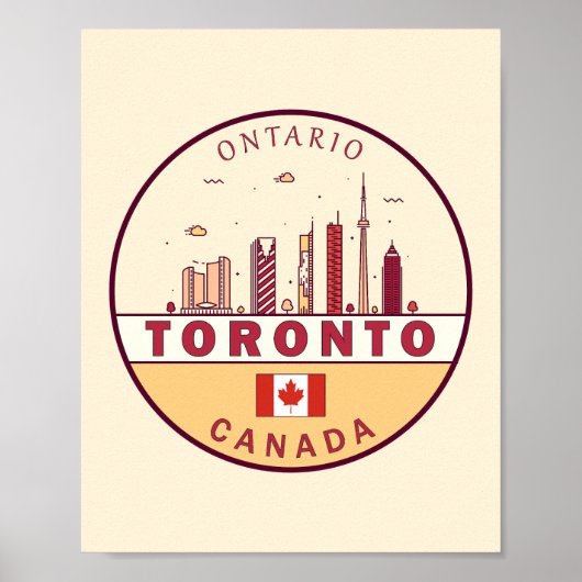 Skyline-Emblem in Toronto City Poster (Vorne)