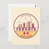 Skyline-Emblem in Toronto City Postkarte (Vorne/Hinten)