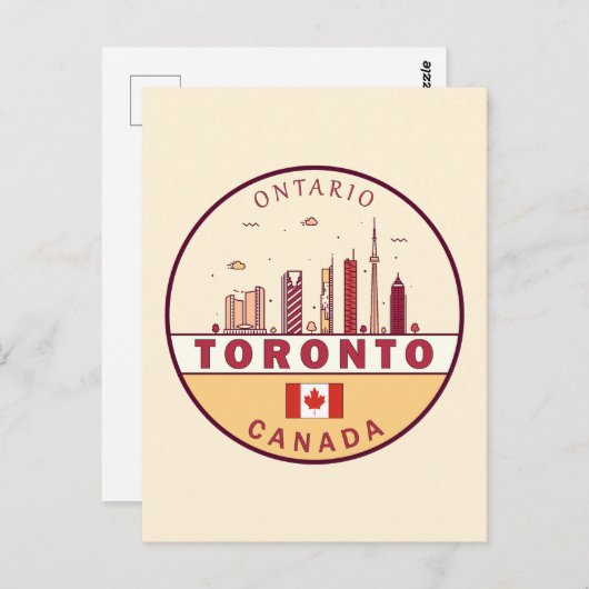 Skyline-Emblem in Toronto City Postkarte (Vorne/Hinten)