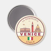Skyline-Emblem in Venedig Magnet (Vorderseite/Rückseite)