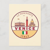 Skyline-Emblem in Venedig Postkarte (Vorderseite)