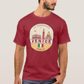Skyline-Emblem in Venedig T-Shirt (Vorderseite)