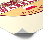 Skyline-Emblem in Warschau Poster (Ecke)