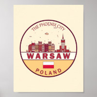 Skyline-Emblem in Warschau