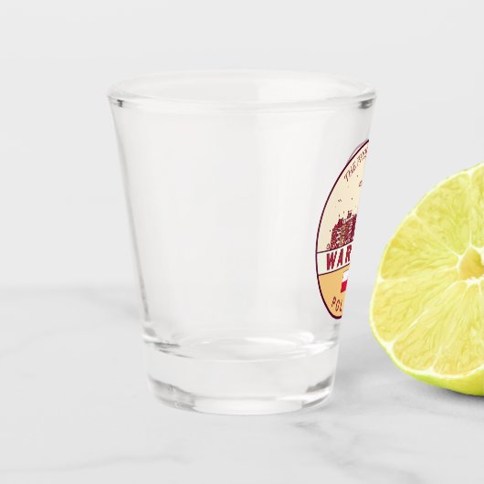 Skyline-Emblem in Warschau Schnapsglas (Links)
