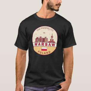 Skyline-Emblem in Warschau T-Shirt