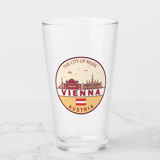 Skyline-Emblem in Wien Glas (Vorderseite)