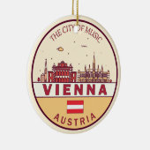 Skyline-Emblem in Wien Keramik Ornament (Rechts)