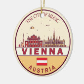 Skyline-Emblem in Wien Keramik Ornament (Links)