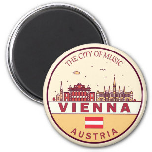 Skyline-Emblem in Wien Magnet