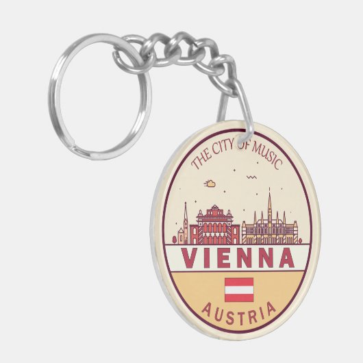 Skyline-Emblem in Wien Schlüsselanhänger (Vorderseite links)