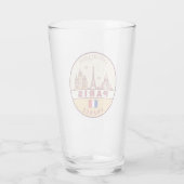 Skyline-Emblem Paris-Frankreich Glas (Rückseite)