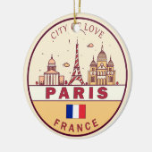 Skyline-Emblem Paris-Frankreich Keramik Ornament (Links)
