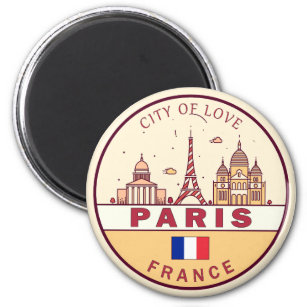 Skyline-Emblem Paris-Frankreich Magnet