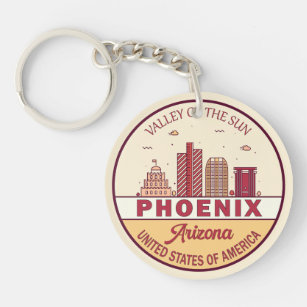 Skyline-Emblem Phoenix Arizona City Schlüsselanhänger