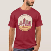 Skyline-Emblem Phoenix Arizona City T-Shirt (Vorderseite)