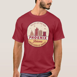 Skyline-Emblem Phoenix Arizona City T-Shirt