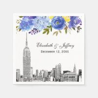 Skyline ESB Etch Blue Yellow Floral Water color