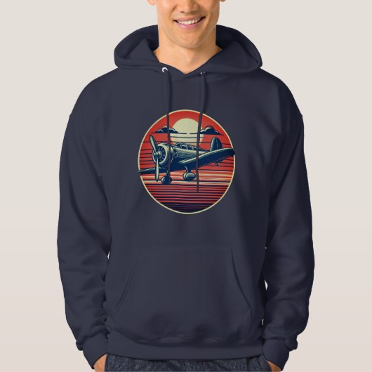 Skyline Explorer: Vintage Luftfahrt Hoodie (Vorderseite)