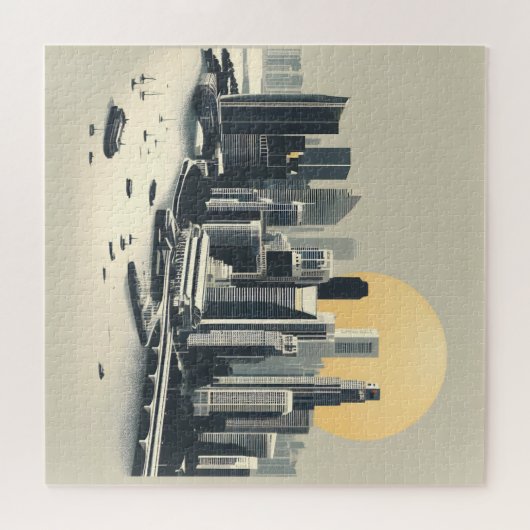 Skyline Fantasy: Marina Bay in Singapur Puzzle (Horizontal)