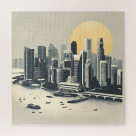 Skyline Fantasy: Marina Bay in Singapur Puzzle