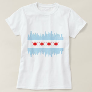 Skyline-Flag in Chicago T-Shirt