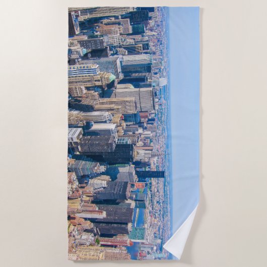 Skyline-Foto-Gebäude von New York City Strandtuch (Vorderseite)