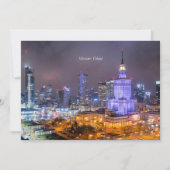 Skyline-Foto in Warschau, Polen, Karte (Vorderseite)