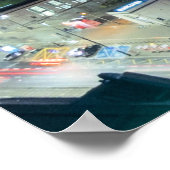 Skyline-Foto in Warschau, Polen, Poster (Ecke)