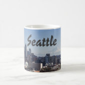 Skyline-Foto von Seattle Washington Kaffeetasse (Mittel)
