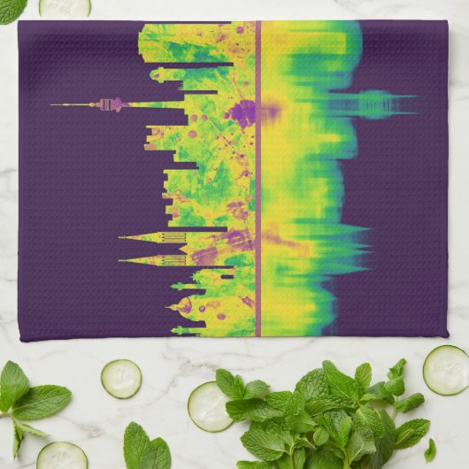 Skyline Geschirrtuch (Gefaltet)