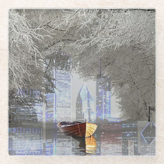 Skyline Glasuntersetzer (Vorderseite)