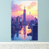 Skyline Glow Leinwanddruck (Insitu (Holzboden))