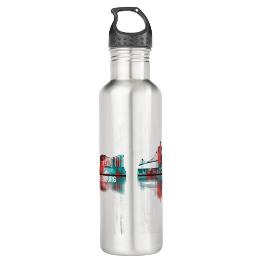 Skyline Göteborg Edelstahlflasche (Rückseite)