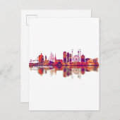 Skyline Göteborg Einladungspostkarte (Vorne/Hinten)