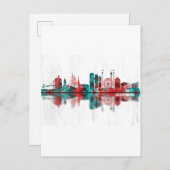 Skyline Göteborg Einladungspostkarte (Vorne/Hinten)