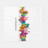 Skyline Göteborg Fleecedecke (Vorderseite (Horizontal))