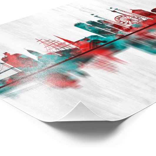 Skyline Göteborg Fotodruck (Ecke)