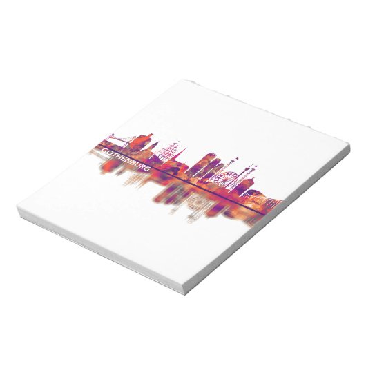 Skyline Göteborg Notizblock (Rotiert)