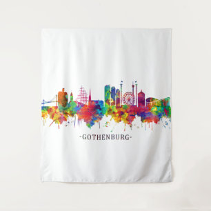 Skyline Göteborg Wandteppich