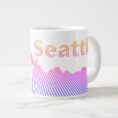 Skyline-Grafik Jumbo-Tasse (Vorderseite Rechts)