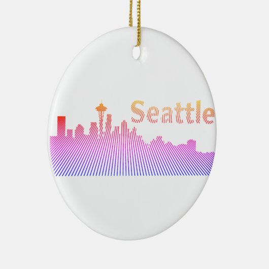 Skyline-Grafik Keramik Ornament (Rechts)