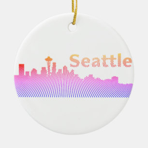Skyline-Grafik Keramik Ornament