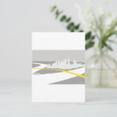 Skyline-Grafik Pittsburgh Postkarte (Stehend Vorderseite)