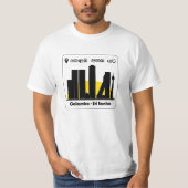 Skyline-Grafik von Colombo Sri Lanka in Sinhala T-Shirt (Vorderseite)