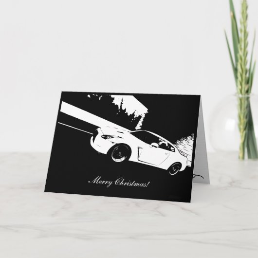 Skyline GTR Rollshot Weihnachtskarte Feiertagskarte (Vorderseite)