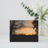 SKYLINE HAAG IN OBERBAYERN BEI SONNENUNTERGANG POSTKARTE (Stehend Vorderseite)